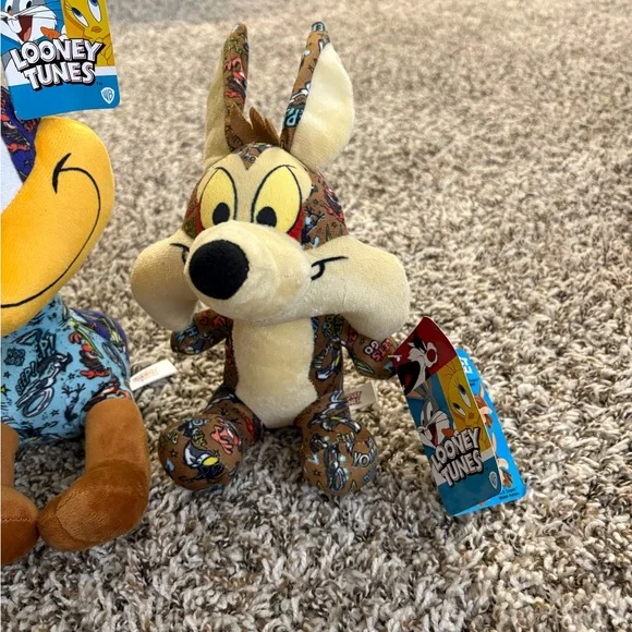 Warner Bros. Looney Tunes Plush Set - Blue and Brown Road runner @ wile e coyote - Picture 3 of 10